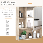 kleankin-Armadietto-a-specchio-per-bagno-con-scaffale-regolabile-montaggio-a-muro-color-rovere