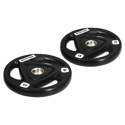 SPORTNOW-Set-di-2-Dischi-Pesi-da-15kg-in-Acciaio-con-Rivestimento-in-Gomma-per-Bilanciere