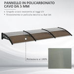 Outsunny-Pensilina-da-Esterno-per-Finestre-e-Porte-in-Policarbonato-e-Alluminio-303x100x26cm---Marrone