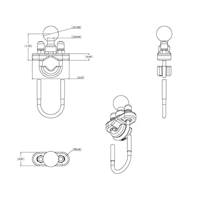 RAM-Mounts-RAM-B-231ZU-kit-di-fissaggio