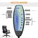 Vinsetto-Poltrona-Ufficio-a-Dondolo-ed-Ergonomica-con-6-Punti-Massaggio，Sedia-da-Ufficio-Mssaggiante-Girevole-con-Design-Dirigenziale-in-Similpelle-Nera