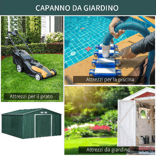 Outsunny-Casetta-da-Giardino-con-2-Porte-Scorrevoli-e-4-Prese-d-Aria-in-Acciaio-e-PP-340x386x200cm-Verde