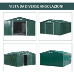 Outsunny-Casetta-da-Giardino-con-2-Porte-Scorrevoli-e-4-Prese-d-Aria-in-Acciaio-e-PP-340x386x200cm-Verde