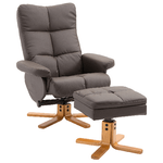 HOMCOM--Poltrona-Sedia-Relax-Reclinabile-con-Poggiapiedi-in-Ecopelle-Marrone