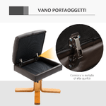 HOMCOM--Poltrona-Sedia-Relax-Reclinabile-con-Poggiapiedi-in-Ecopelle-Marrone