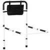 HOMCOM-Maniglia-per-Letto-con-Lunghezza-e-Altezza-Regolabile-in-Acciaio-Bianco