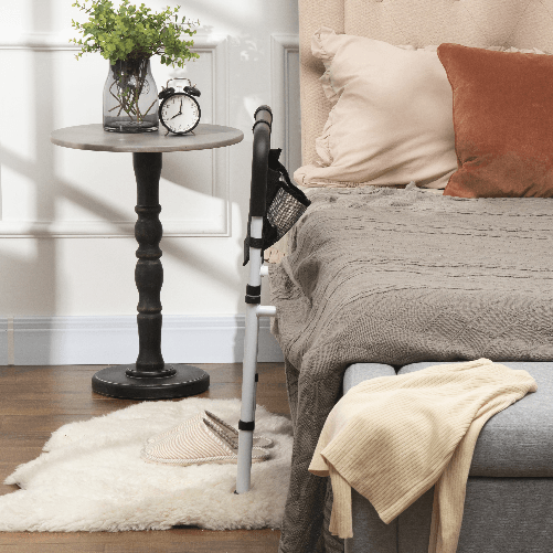 HOMCOM-Maniglia-per-Letto-con-Lunghezza-e-Altezza-Regolabile-in-Acciaio-Bianco