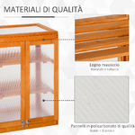 Outsunny-Mini-Serra-da-Giardino-a-3-Ripiani-in-Legno-e-Policarbonato-58x44x78cm-Arancione