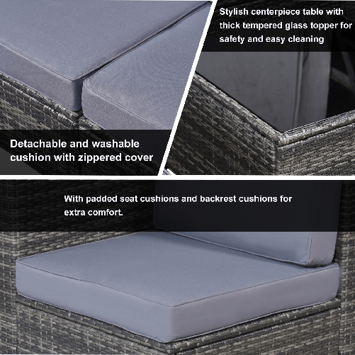Outsunny-Set-da-7-Pezzi-Salotto-da-Esterni-in-Rattan-con-Poltrona-Pouf-Tavolino-Grigio