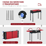 Outsunny-Barbecue-a-Carbonella-Portatile-ad-Altezza-regolabile-con-Griglia-e-Teglia-120x31x60-70-cm-Nero-e-Rosso