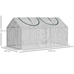 Outsunny-Mini-Serra-da-Giardino-con-2-Finestre-Avvolgibili-e-Copertura-PE-Anti-UV-119x60x60cm-Bianco