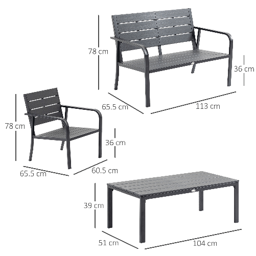 Outsunny-Set-Salotto-da-Giardino-da-4-Pezzi-con-Panchina-a-2-Posti-2-Poltrone-e-Tavolino-Caffe