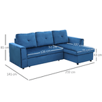 HOMCOM-Divano-Letto-Angolare-3-Posti-Effetto-Velluto-e-Chaise-Longue-con-Contenitore-232x141x85cm-Blu