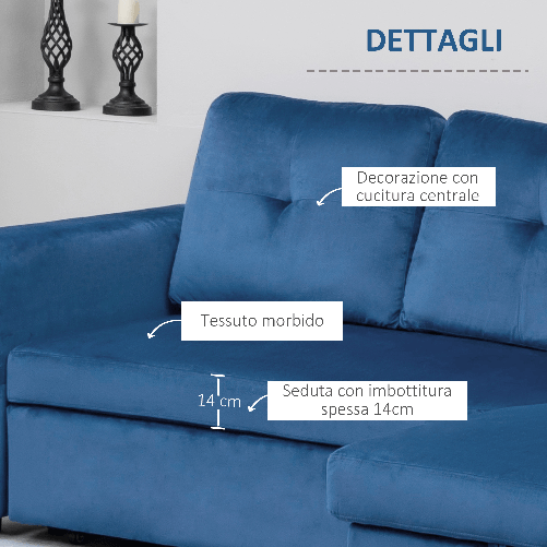 HOMCOM-Divano-Letto-Angolare-3-Posti-Effetto-Velluto-e-Chaise-Longue-con-Contenitore-232x141x85cm-Blu