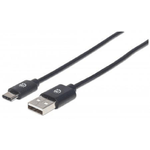 Manhattan 354912 cavo USB 05 m USB 2.0 USB C USB A Nero (USB-C to USB-A Cable 50cm Male to Male Black 480 Mbps USB 2.0 E