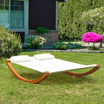 Outsunny-Amaca-da-Giardino-con-Struttura-in-Legno-Lettino-in-Cotone-per-2-Persone-con-Cuscini-207x150x40cm-Bianco