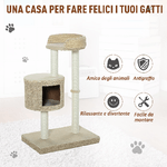 PawHut-Albero-Tiragraffi-per-Gatti-Multi-livello-2-Piattaforme-1-Casetta-e-Corde-in-Juta-61x41x96-cm-Beige