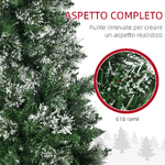 HOMCOM-Albero-di-Natale-180cm-Innevato-con-240-Luci-LED-e-618-Rami-con-Base-in-Acciaio