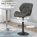 HOMCOM-Set-2-Sgabelli-da-Bar-Girevoli-con-Altezza-Regolabile-Rivestimento-Similpelle-e-Base-Rotonda---Verde-Militare