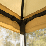 Outsunny-Gazebo-da-Giardino-3x3m-con-Zanzariera-Telaio-in-Acciaio-e-Doppio-Tettuccio-Beige