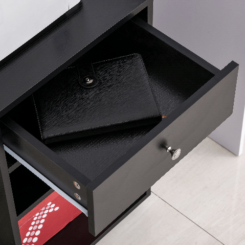 Vinsetto-Mobile-Porta-Stampante-in-Legno-Nero-con-1-Cassetto-2-Ripiani-Mensola-CPU