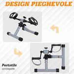 HOMCOM-Mini-Cyclette-Pedaliera-per-Gambe-e-Braccia-Fitness-a-Casa-Livelli-Regolabili