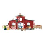 Schleich FARM WORLD 42606 casa giocattolo (SCHLEICH Farm World Red Barn with Animals and Accessories Toy Playset 3 to 8