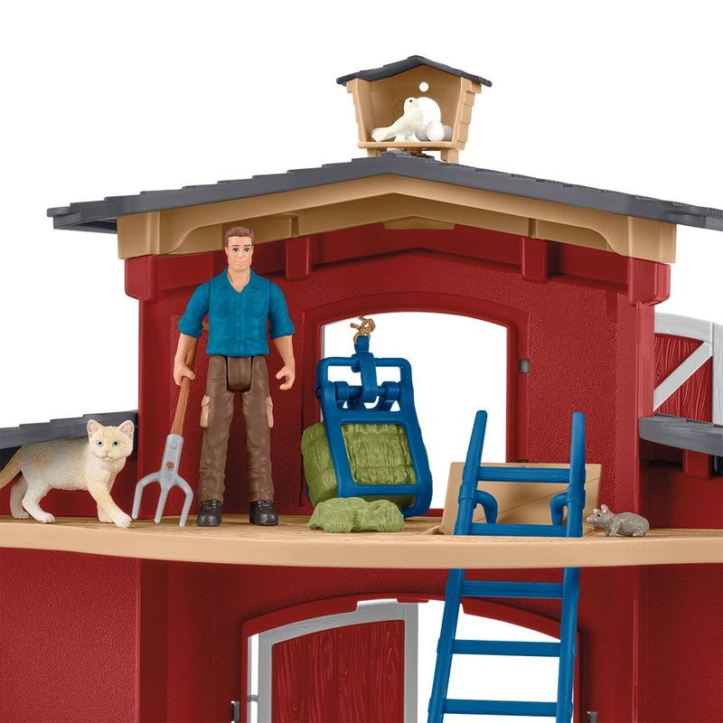 schleich-FARM-WORLD-42606-casa-giocattolo--SCHLEICH-Farm-World-Red-Barn-with-Animals-and-Accessories-Toy-Playset-3-to-8-