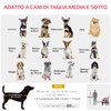 PawHut-Rimorchio-Cani-con-Ingresso-a-Cerniera-Ruote-e-Bandiera-in-Acciaio-e-tessuto-Oxford-Rosso-Argento-Nero