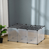 PawHut-Recinto-per-Criceti-e-Conigli-Modulabile-con-Accessori-Montaggio-in-Resina-e-Acciaio-105x70x45cm