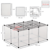 PawHut-Recinto-per-Criceti-e-Conigli-Modulabile-con-Accessori-Montaggio-in-Resina-e-Acciaio-105x70x45cm