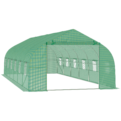 Outsunny-Serra-da-Giardino-a-Tunnel-8x3x2m-in-PE-e-Acciaio-con-Porta-Avvolgibile-e-Finestre-Verde