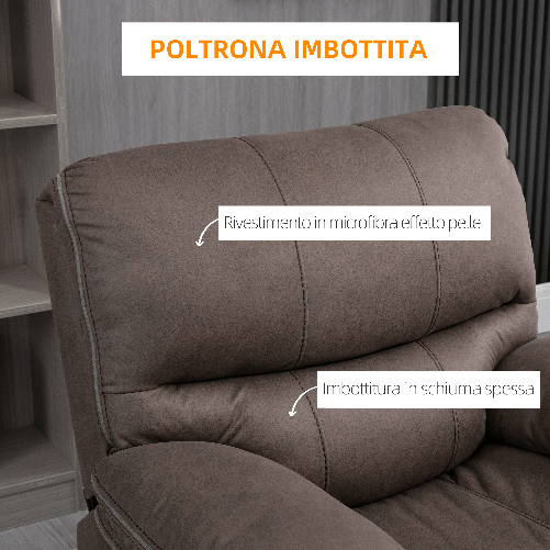 HOMCOM-Poltrona-Relax-con-Reclinazione-Manuale-e-Poggiapiedi-97x99x96cm-Marrone