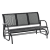 Outsunny-Panchina-a-Dondolo-da-Giardino-3-Posti-in-Metallo-e-Tessuto-Traspirante