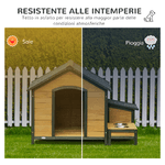 PawHut-Cuccia-per-Cani-Taglia-Media-con-2-Porta-Ciotole-Box-Esterno-e-Tetto-in-Bitume-130x93x92cm