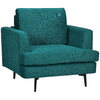 HOMCOM-Poltrona-Moderna-da-Soggiorno-con-Seduta-Imbottita-Gambe-in-Acciaio-e-Tessuto-Traspirante-96x87x87-cm-Verde