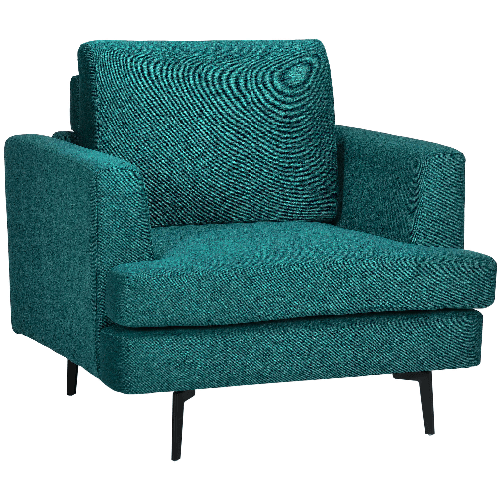 HOMCOM-Poltrona-Moderna-da-Soggiorno-con-Seduta-Imbottita-Gambe-in-Acciaio-e-Tessuto-Traspirante-96x87x87-cm-Verde