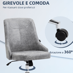 Vinsetto-Sedia-da-Ufficio-Regolabile-in-Altezza-con-Funzione-Girevole-e-Inclinabile-a-360°-56x63x85-95-cm-Grigio