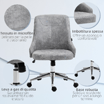 Vinsetto-Sedia-da-Ufficio-Regolabile-in-Altezza-con-Funzione-Girevole-e-Inclinabile-a-360°-56x63x85-95-cm-Grigio