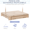 Outsunny-Sabbiera-per-Bambini-in-Legno-con-Tettuccio-Parasole-Panca-e-Coperchio-106x106x121cm-Bianco-e-Blu