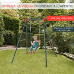 Outsunny-Altalena-da-Giardino-per-Bambini-3-8-Anni-con-Altezza-Regolabile-in-Metallo-e-PE-155x160x180cm-Multicolore