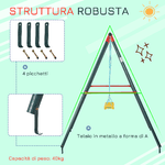 Outsunny-Altalena-da-Giardino-per-Bambini-3-8-Anni-con-Altezza-Regolabile-in-Metallo-e-PE-155x160x180cm-Multicolore