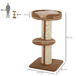 PawHut-Tiragraffi-ad-Albero-per-Gatti-con-Cuccia-Cuscino-Rivestimento-Peluche-e-Pali-in-Corda-Sisal