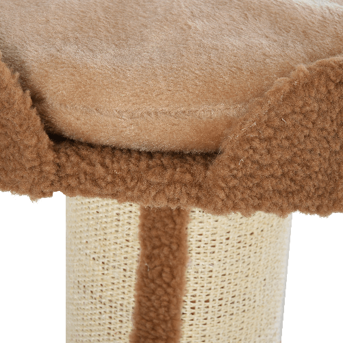 PawHut-Tiragraffi-ad-Albero-per-Gatti-con-Cuccia-Cuscino-Rivestimento-Peluche-e-Pali-in-Corda-Sisal