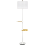 HOMCOM-Lampada-da-Terra-a-Piantana-con-2-Mensole-e-Paralume-in-Tessuto-Ø40x163cm-Bianco