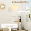 HOMCOM-Lampada-da-Terra-a-Piantana-con-2-Mensole-e-Paralume-in-Tessuto-Ø40x163cm-Bianco