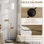 HOMCOM-Lampada-da-Terra-a-Piantana-con-2-Mensole-e-Paralume-in-Tessuto-Ø40x163cm-Bianco