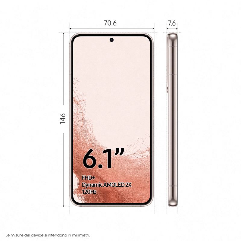 Samsung-Galaxy-S22-128GB-Pink-Gold---Smartphone-5G-Android-Display-61-pollici