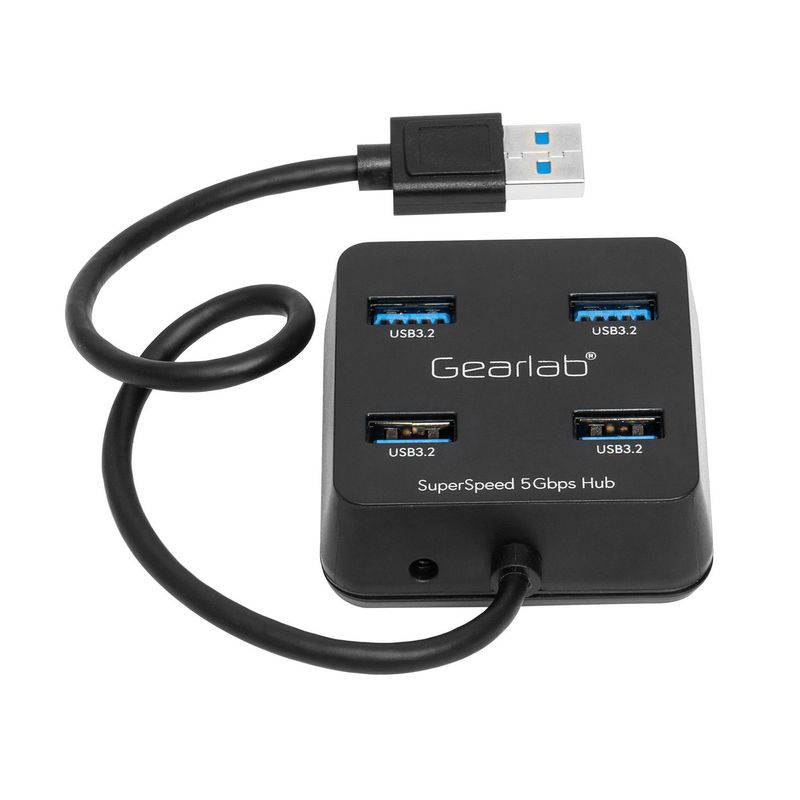 eSTUFF-GLB235401-hub-di-interfaccia-USB-3.2-Gen-1-3.1-Gen-1-Type-A-5000-Mbit-s-Nero--4-Port-USB-3.2-Hub-with-USB-A---cab