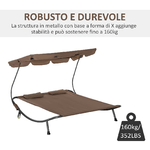 Outsunny-Lettino-Matrimoniale-2-Posti-Parasole-Regolabile-da-Esterno-e-Giardino-200x170-x134cm-Marrone